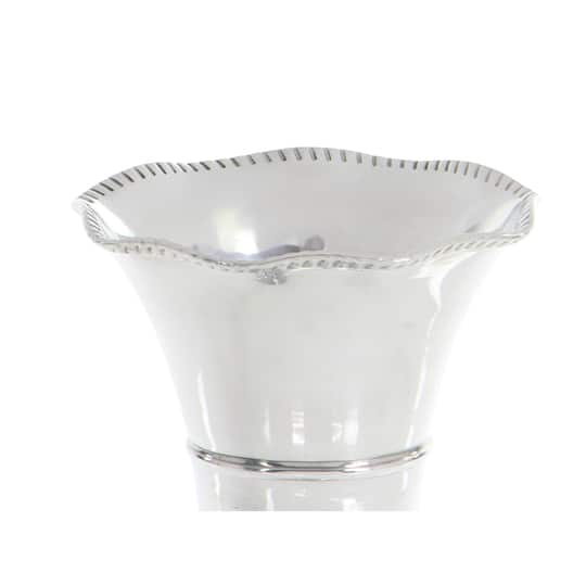 15" Silver Aluminum Traditional Vase